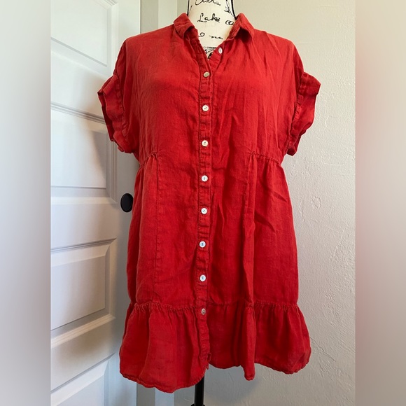 Zara Dresses & Skirts - Zara Linen Collared Babydoll Dress